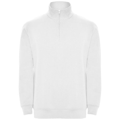 ANETO QUARTER ZIP SWEATER in White