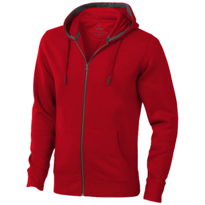 ARORA MENS FULL ZIP HOODED HOODY in Red