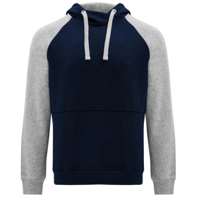 BADET CHILDRENS TWO-TONE HOODED HOODY in Navy Blue & Heather Grey