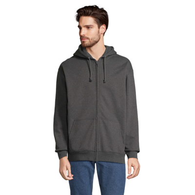 CARTER FULL ZIP HOODED HOODY in Black