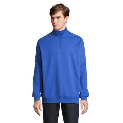 CONRAD SWEAT ZIP COLLAR in Blue