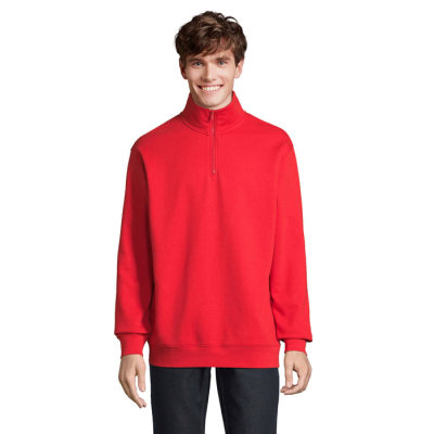 CONRAD SWEAT ZIP COLLAR in Red