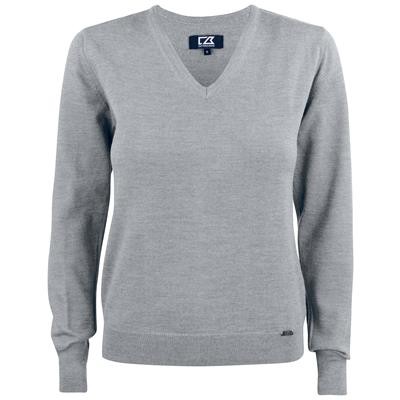 CUTTER & BUCK EVERETT V-NECK LADIES MODERN V-NECK SWEATER