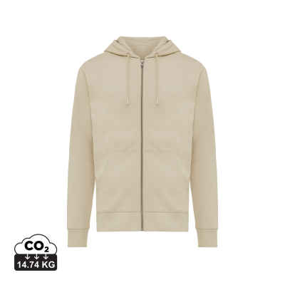 IQONIQ ABISKO RECYCLED COTTON ZIP THROUGH HOODED HOODY in Desert