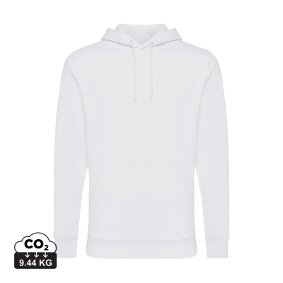 IQONIQ JASPER RECYCLED COTTON HOODED HOODY in Recycled White