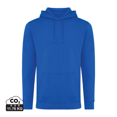 IQONIQ JASPER RECYCLED COTTON HOODED HOODY in Royal Blue