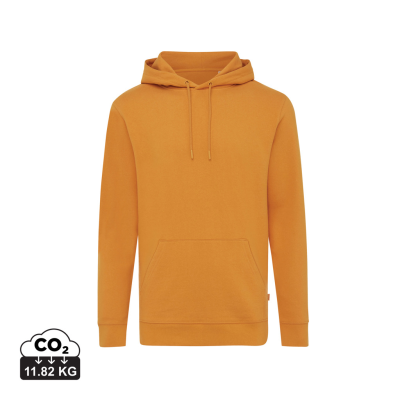 IQONIQ JASPER RECYCLED COTTON HOODED HOODY in Sundial Orange