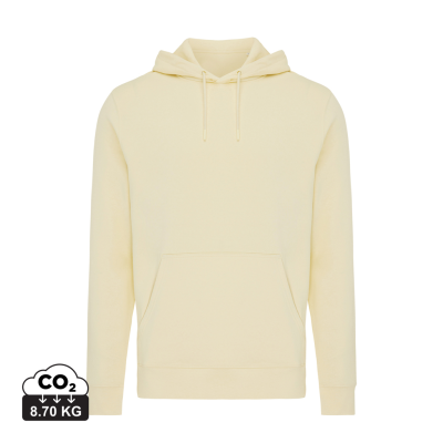 IQONIQ RILA LIGHTWEIGHT RECYCLED COTTON HOODED HOODY in Cream Yellow