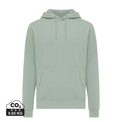 IQONIQ RILA LIGHTWEIGHT RECYCLED COTTON HOODED HOODY in Iceberg Green