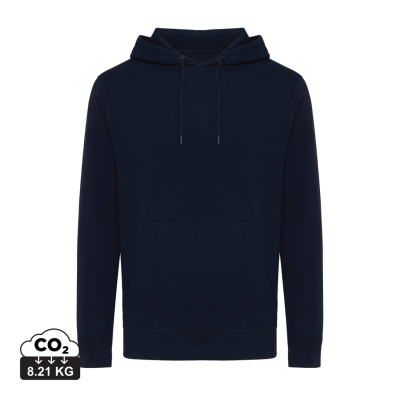 IQONIQ RILA LIGHTWEIGHT RECYCLED COTTON HOODED HOODY in Navy