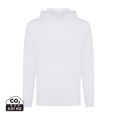 IQONIQ RILA LIGHTWEIGHT RECYCLED COTTON HOODED HOODY in Recycled White