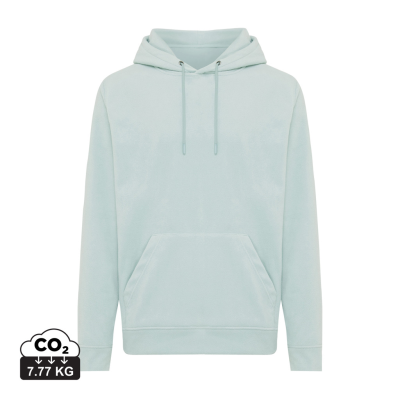 IQONIQ TRIVOR RECYCLED POLYESTER MICROFLEECE HOODED HOODY in Iceberg Green