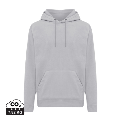 IQONIQ TRIVOR RECYCLED POLYESTER MICROFLEECE HOODED HOODY in Storm Grey