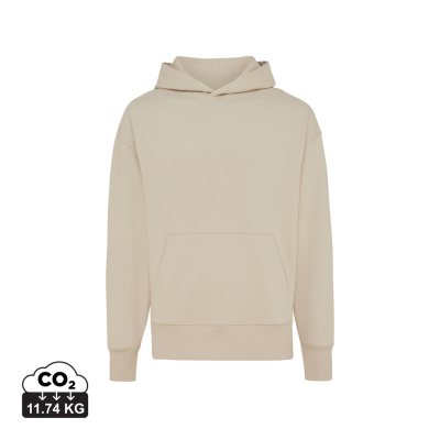 IQONIQ YOHO RECYCLED COTTON RELAXED HOODED HOODY in Desert