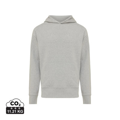 IQONIQ YOHO RECYCLED COTTON RELAXED HOODED HOODY in Heather Grey