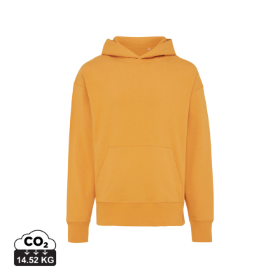 IQONIQ YOHO RECYCLED COTTON RELAXED HOODED HOODY in Sundial Orange