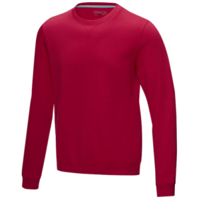 JASPER MEN’S ORGANIC RECYCLED CREW NECK SWEATER in Red