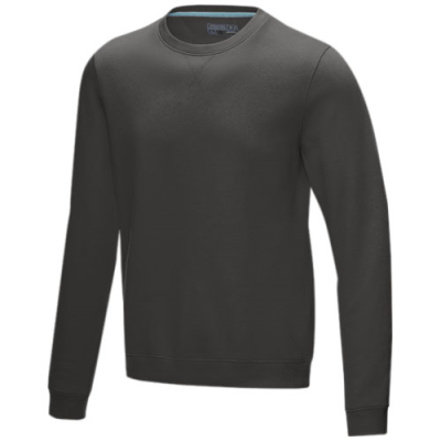 JASPER MEN’S ORGANIC RECYCLED CREW NECK SWEATER in Storm Grey