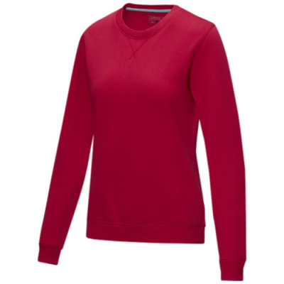 JASPER WOMEN’S ORGANIC RECYCLED CREW NECK SWEATER in Red