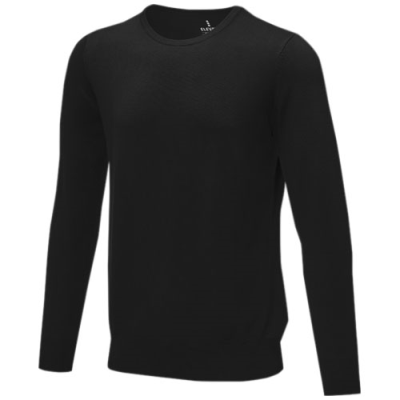 MERRIT MENS CREW NECK PULLOVER in Solid Black