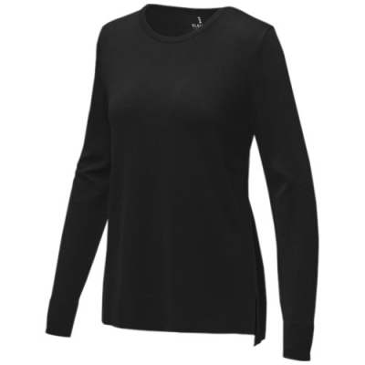 MERRIT WOMENS CREW NECK PULLOVER in Solid Black