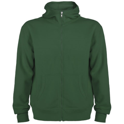 MONTBLANC UNISEX FULL ZIP HOODED HOODY in Dark Green