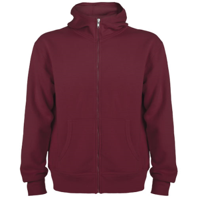 MONTBLANC UNISEX FULL ZIP HOODED HOODY in Garnet