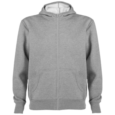 MONTBLANC UNISEX FULL ZIP HOODED HOODY in Marl Grey