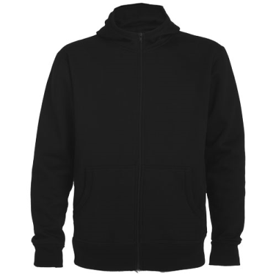 MONTBLANC UNISEX FULL ZIP HOODED HOODY in Solid Black