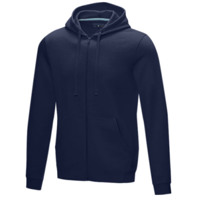 RUBY MEN’S ORGANIC RECYCLED FULL ZIP HOODED HOODY in Navy