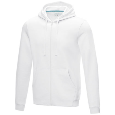 RUBY MEN’S ORGANIC RECYCLED FULL ZIP HOODED HOODY in White