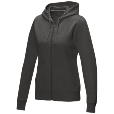 RUBY WOMEN’S ORGANIC RECYCLED FULL ZIP HOODED HOODY in Storm Grey