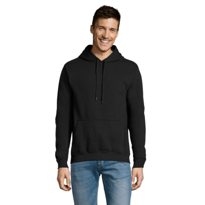 SLAM UNISEX HOODED HOODY SWEATER in Black