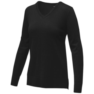 STANTON WOMENS V-NECK PULLOVER in Solid Black