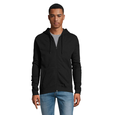 STONE UNI HOODED HOODY 260G in Black