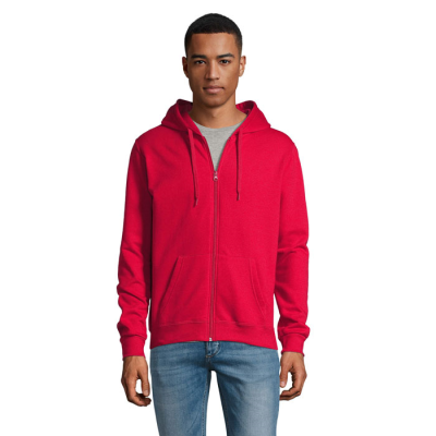 STONE UNI HOODED HOODY 260G in Red