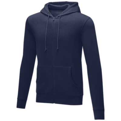 THERON MEN’S FULL ZIP HOODED HOODY in Navy