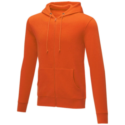 THERON MEN’S FULL ZIP HOODED HOODY in Orange