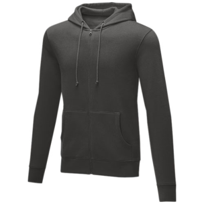 THERON MEN’S FULL ZIP HOODED HOODY in Storm Grey