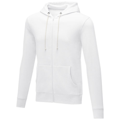 THERON MEN’S FULL ZIP HOODED HOODY in White