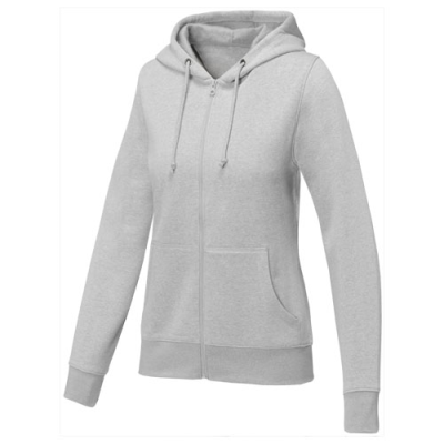 THERON WOMEN’S FULL ZIP HOODED HOODY in Heather Grey