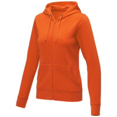 THERON WOMEN’S FULL ZIP HOODED HOODY in Orange