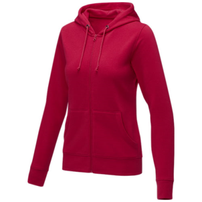 THERON WOMEN’S FULL ZIP HOODED HOODY in Red