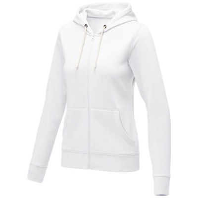 THERON WOMEN’S FULL ZIP HOODED HOODY in White