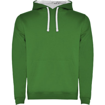 URBAN CHILDRENS HOODED HOODY in Kelly Green & White