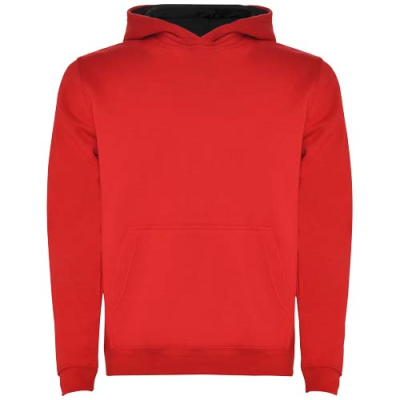 URBAN CHILDRENS HOODED HOODY in Red & Solid Black