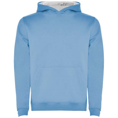 URBAN CHILDRENS HOODED HOODY in Sky Blue & White