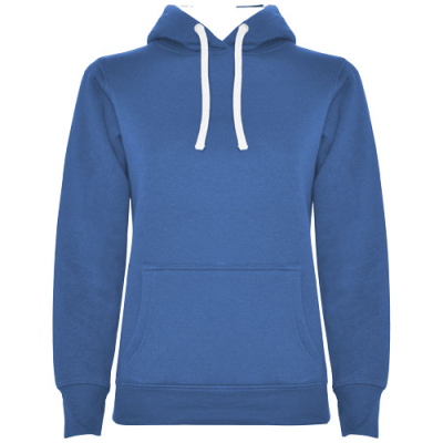 URBAN LADIES HOODED HOODY in Royal Blue & White