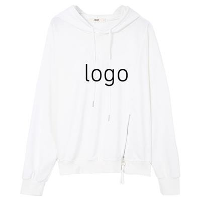 WHITE HOODED HOODY SWEATSHIRT FOR LADIES