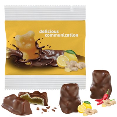 CHOCOLATE FRUIT GUM BEARS in Paper Bag